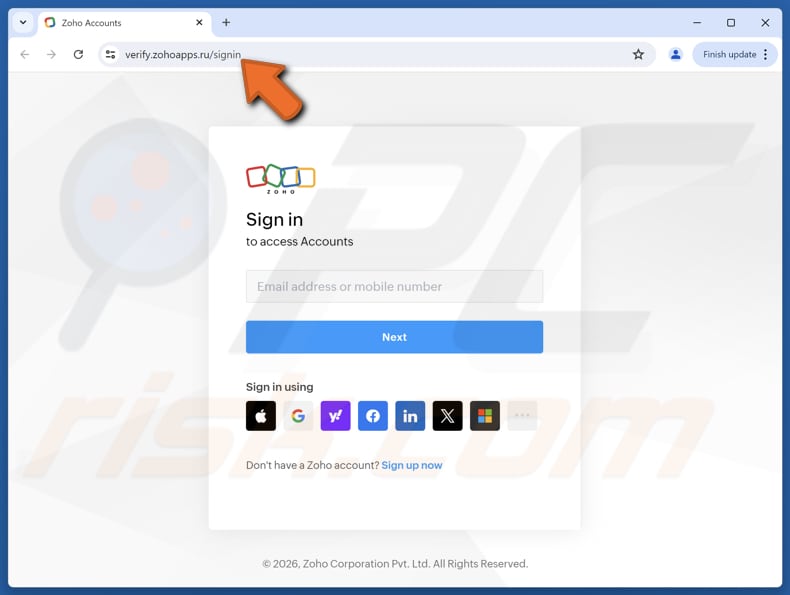 Zoho - File Shared With You Email Oplichting nepwebsite