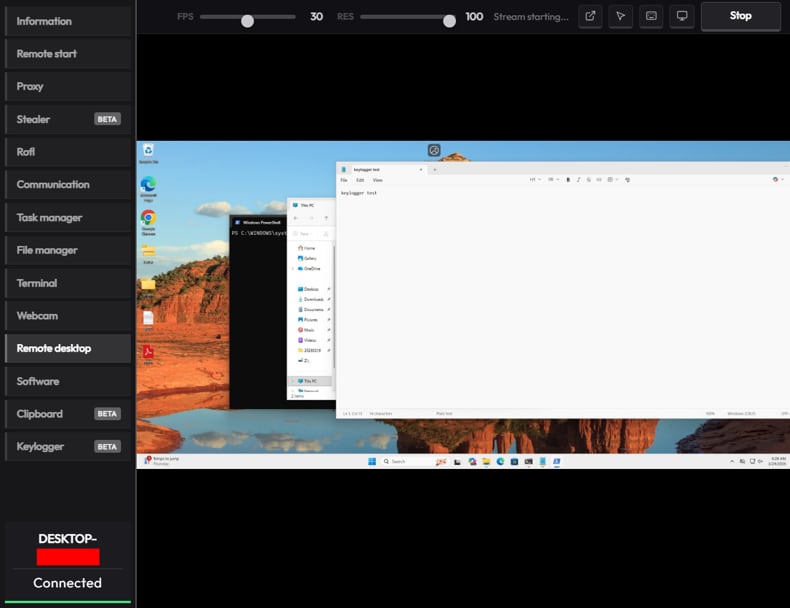 CrystalX RAT beheerderspaneel (bron: securelist.com)