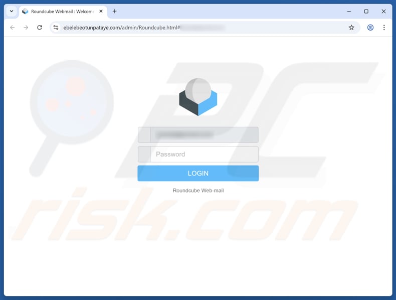 Email Account Disable Request fraude valse pagina