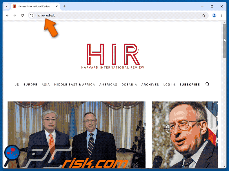 Hir.harvard.edu ClickFix malware uiterlijk