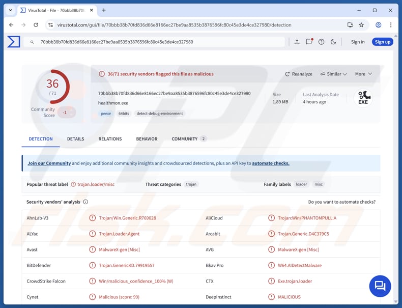PhantomPulse malware