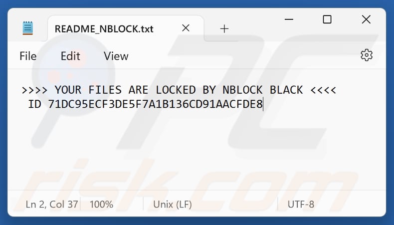 NBLock Black ransomware tekstbestand (README_NBLOCK.txt)