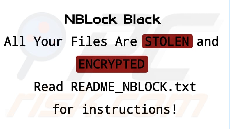 NBLock Black ransomware bureaubladachtergrond