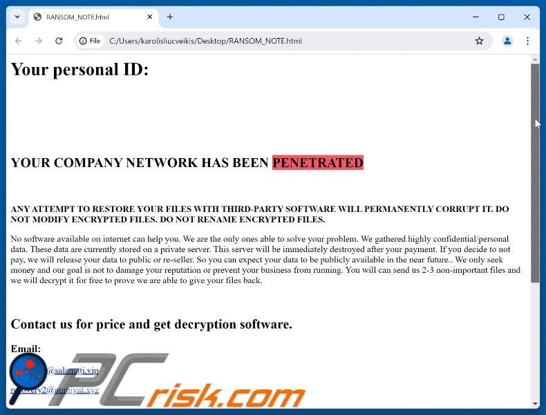 Rex ransomware losgeldbrief GIF (RANSOM_NOTE.html)
