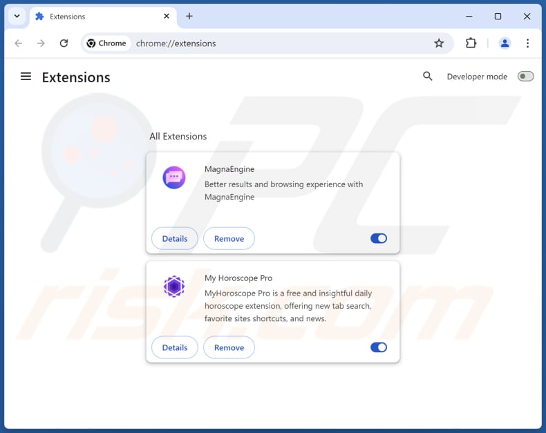 Frauduleuze extensies verwijderen uit Google Chrome stap 2