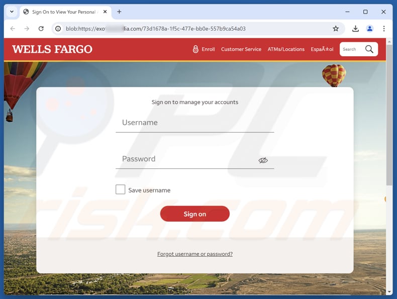 Wells Fargo - Unauthorized Charges e-mailfraude nepwebsite