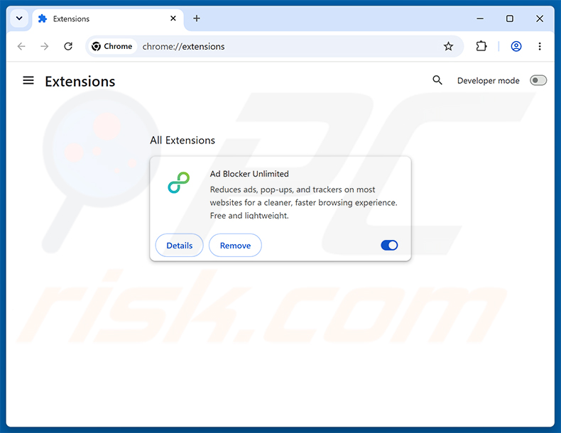 Ad Blocker Unlimited advertenties verwijderen uit Google Chrome stap 2