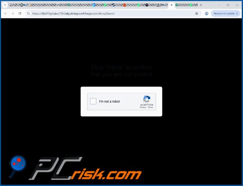 verschijning van de deltagrowthforge[.]com-website (GIF)