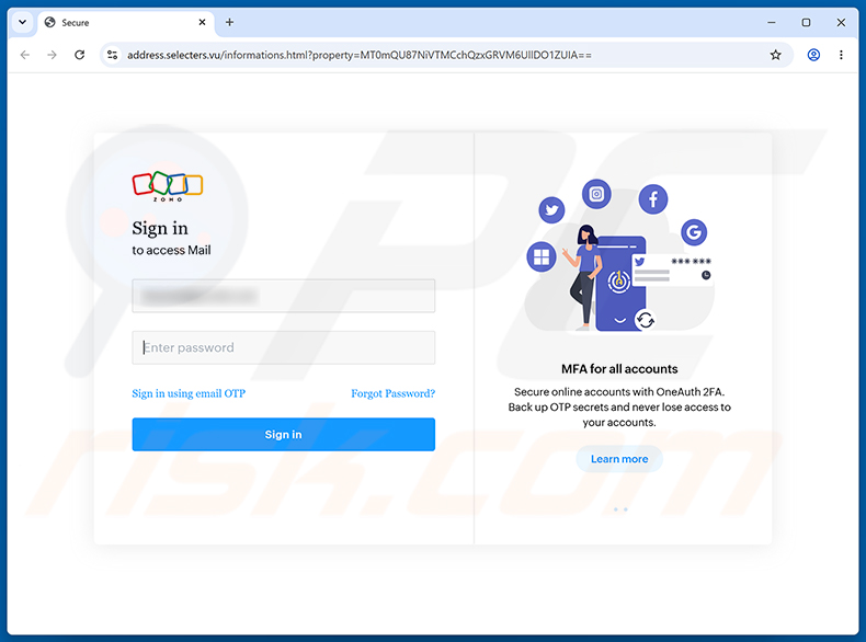 Employee Account Maintenance Notice phishingpagina