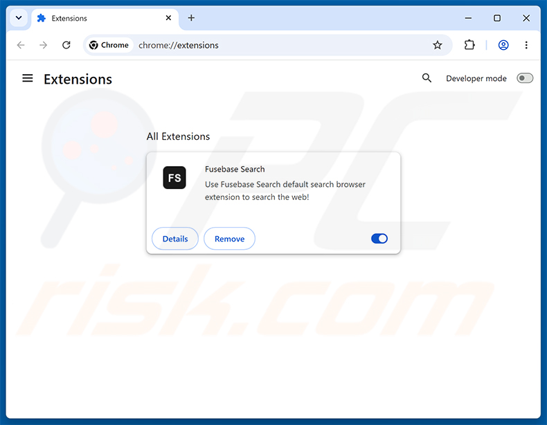 Aan Fusebase Search (s.fusebase-search.com) gerelateerde Google Chrome-extensies verwijderen