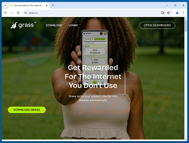 Grass Vote Rewards Scam echte website (grass.io)
