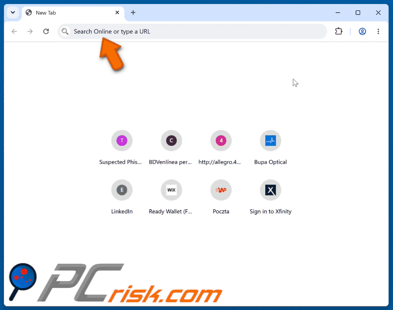 Easy Login (loginonlineapp.com) browserkaper die omleidt naar Yahoo (GIF)
