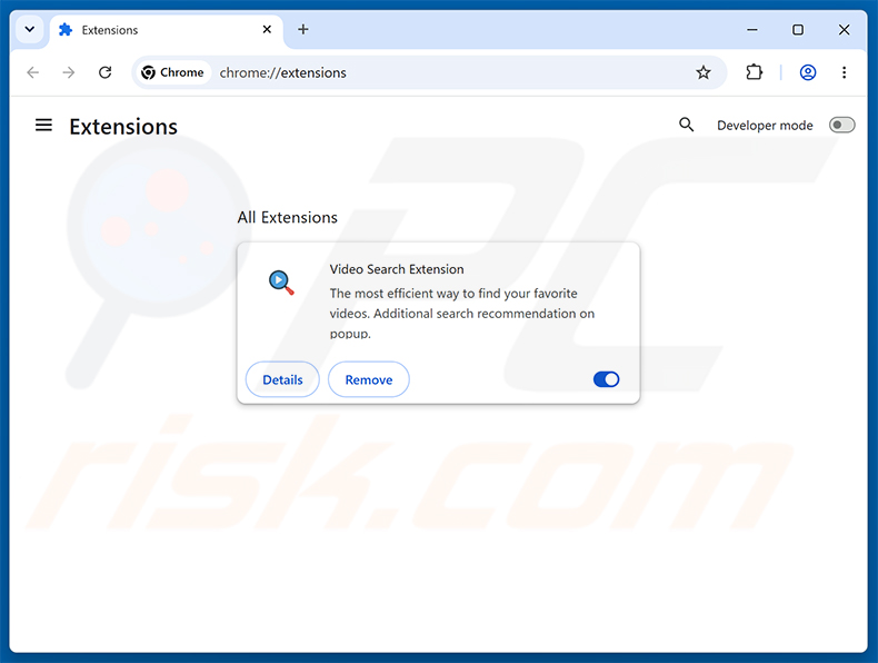 Aan Video Search Extension (myvideolibrary.info) gerelateerde Google Chrome-extensies verwijderen