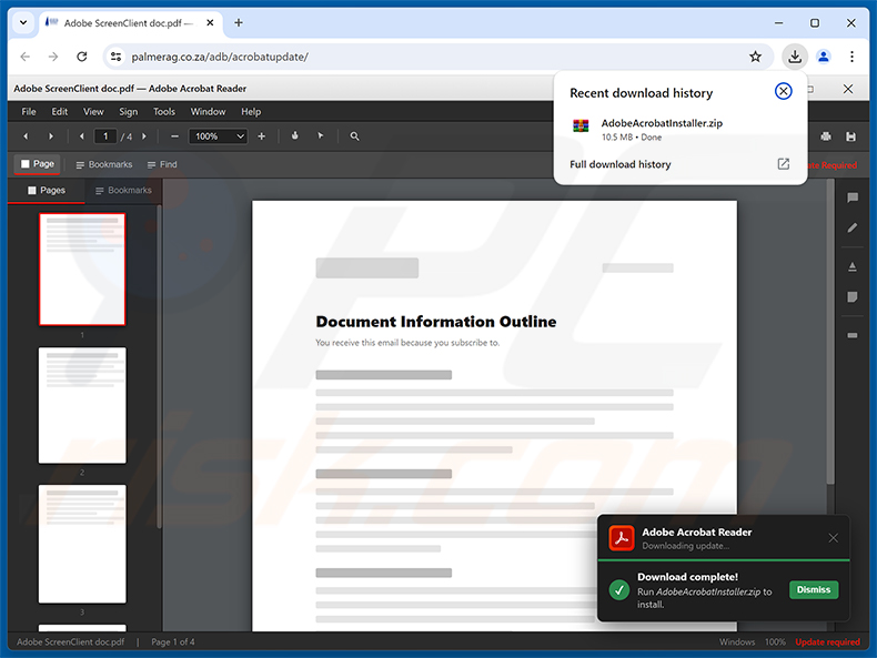 Kwaadaardige website gepromoot via Contract Procurement Email Virus spamcampagne