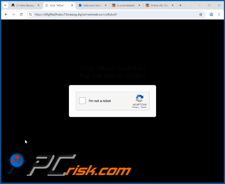 uiterlijk van de website digitalmeshweb[.]co.in (GIF)