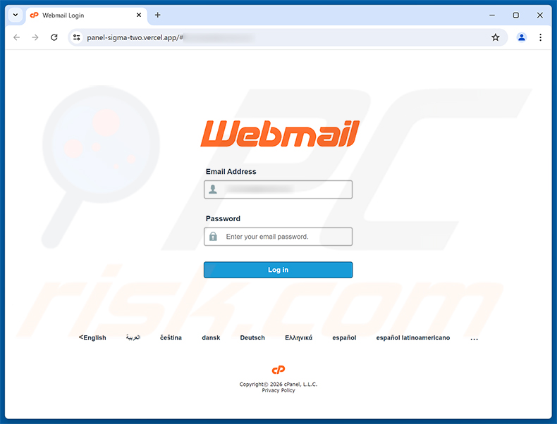 Email Migration Notice-fraude phishingpagina