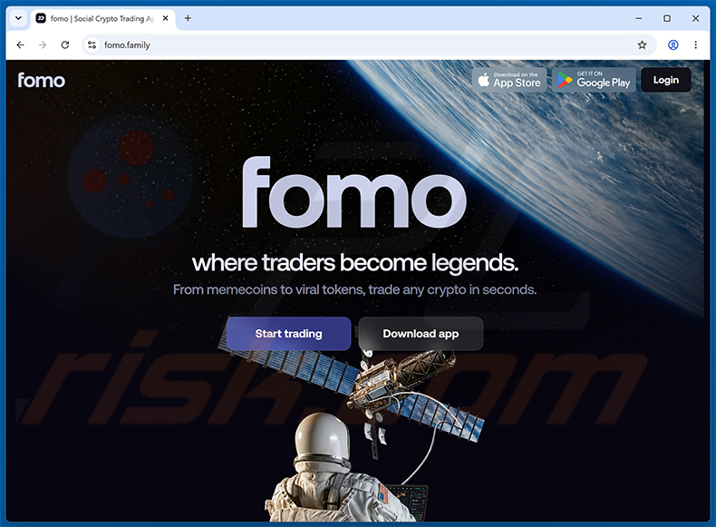 Echte Fomo Trading Platform-website (fomo.family)