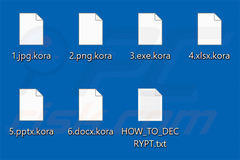 Bestanden versleuteld door Kora-ransomware (.kora-extensie)