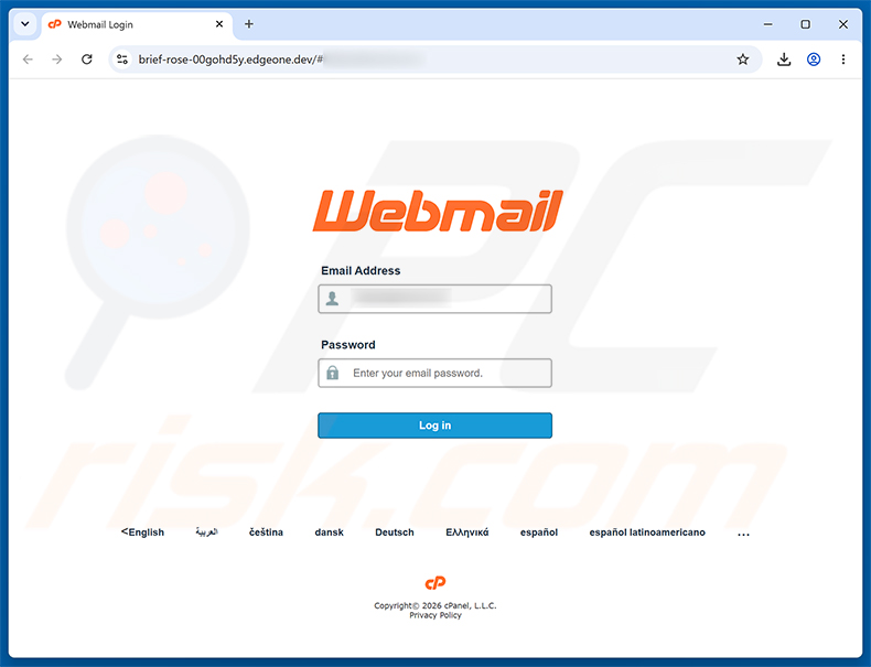 Migration Action Required phishing-pagina