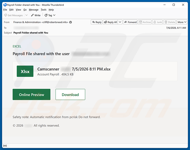 Payroll File Shared e-mailspamcampagne
