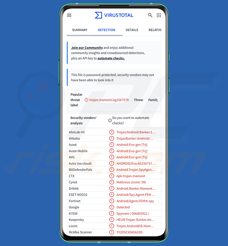 RedWing-spyware-installatie via een valse RuStore-updatemelding