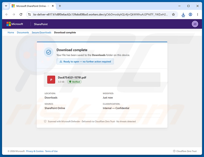 Kwaadaardige website gepromoot via Tax Summary Email Virus spamcampagne