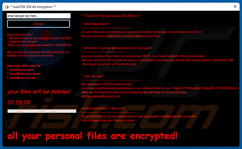 TuakTOX-ransomware pop-upvenster