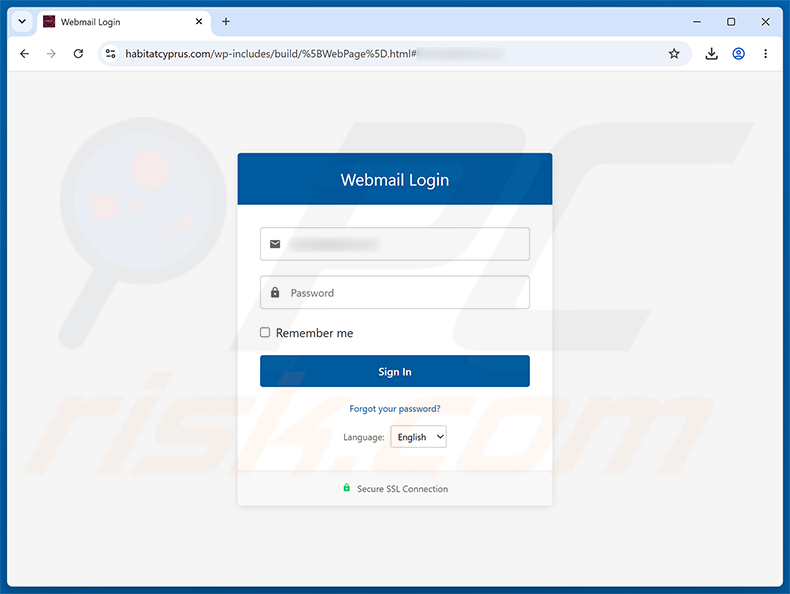 Verify Your Email Property Information fraude phishingpagina