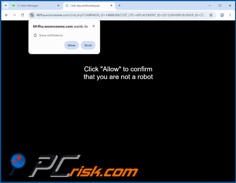 uiterlijk van de woonceome[.]com-website (GIF)