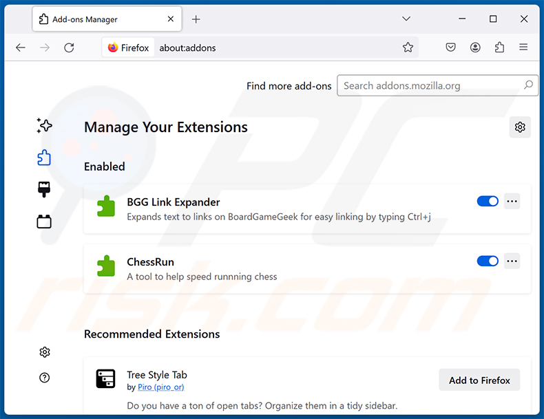 Verwijderen van aan astridresearch.com gerelateerde Mozilla Firefox-extensies