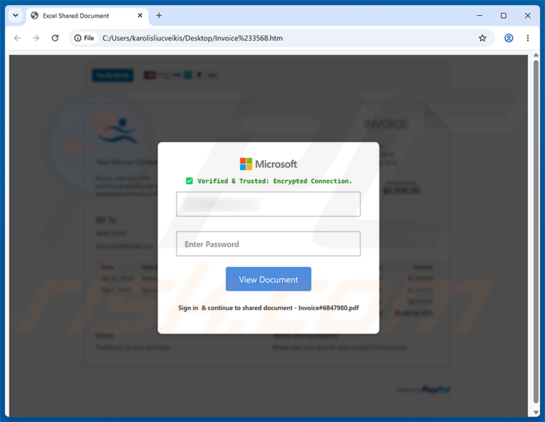 Invoice Payment Is Past Due e-mailfraude phishingpagina
