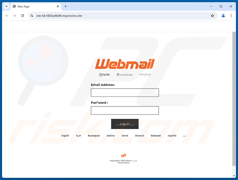 Server Password Expired Email Scam phishingpagina