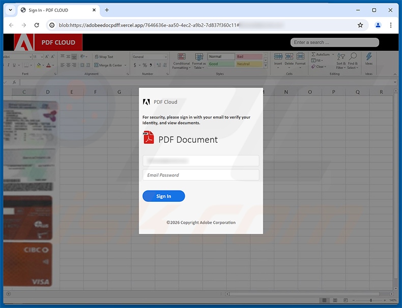 Card Authorization Form e-mailfraude phishingpagina
