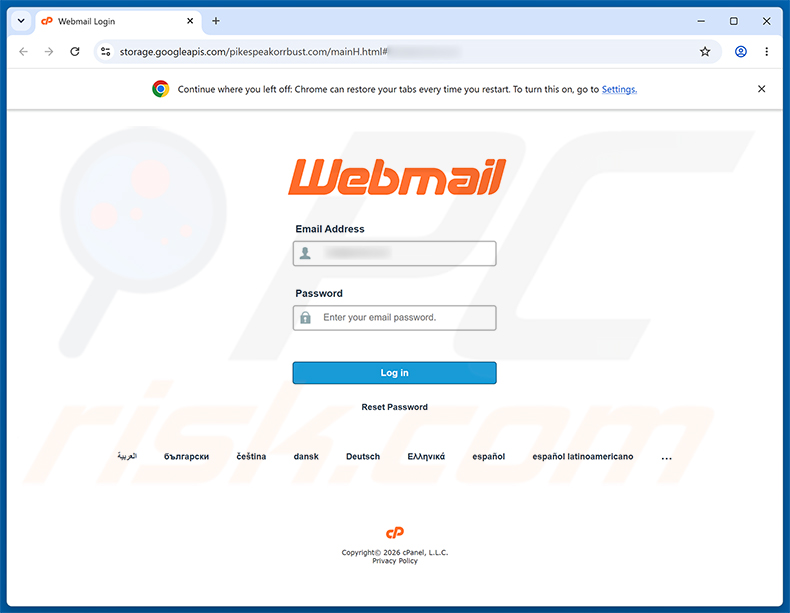 IMAP Sync Failure e-mailfraude phishingpagina