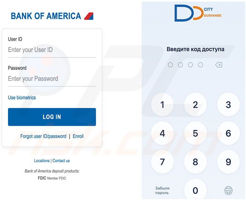 RatHat malware fake Bank of America and banking PIN overlays