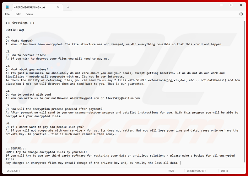 RIED Ransomware losgeldnota (+README-WARNING+.txt)