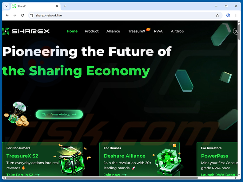 ShareX Airdrop fraude