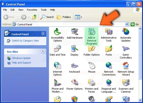 Windows XP configuratiescherm