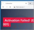 Oplichting via pop-up 'Activation Failed! (Error Code 001)'