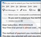 Oplichting via e-mail "Your Free Trial Period is Almost Over"