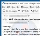 Your Cloud Storage Was Compromised Email Scam