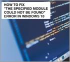Hoe te repareren "The specified module could not be found" Fout?