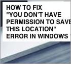 Hoe te repareren "You don’t have permission to save in this location" Fout