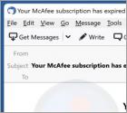 McAfee Subscription Has Expired Email Scam