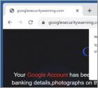 Your Google Account Has Been Locked! POP-UP Scam