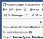 Routine System Maintenance Email Scam