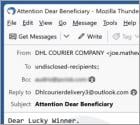 Oplichting via e-mail DHL Lottery