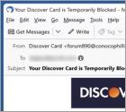 Oplichting via e-mail Discover Card Payment On Hold
