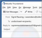 Oplichting via e-mail Sigrid Trust Rim Foundation