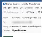 Oplichting via e-mail Signed Invoice